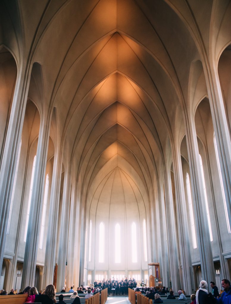 Choir in a large cathedral church